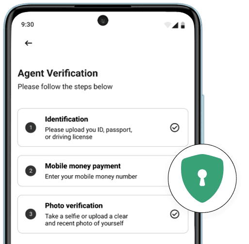 DTRACKER screen showing account security and verification settings